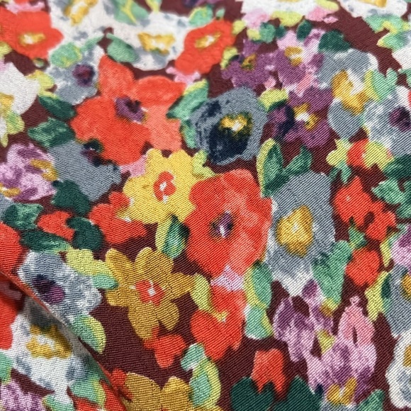 0192 H&M floral skirt top 2 piece outfit with high slit sz L - Picture 8 of 9